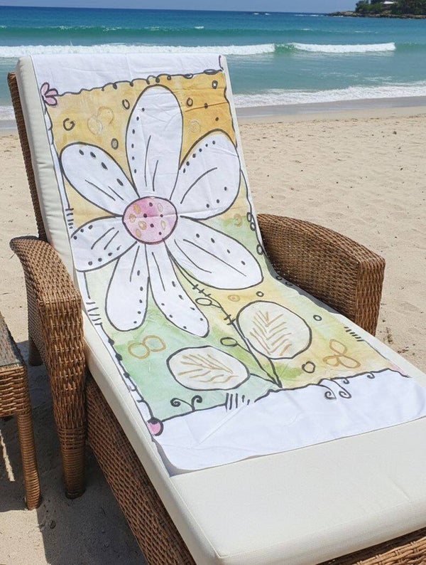 Linge de plage "Fleur unique"