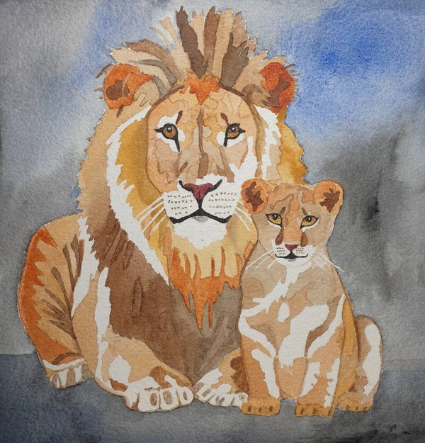 Lion et son petit