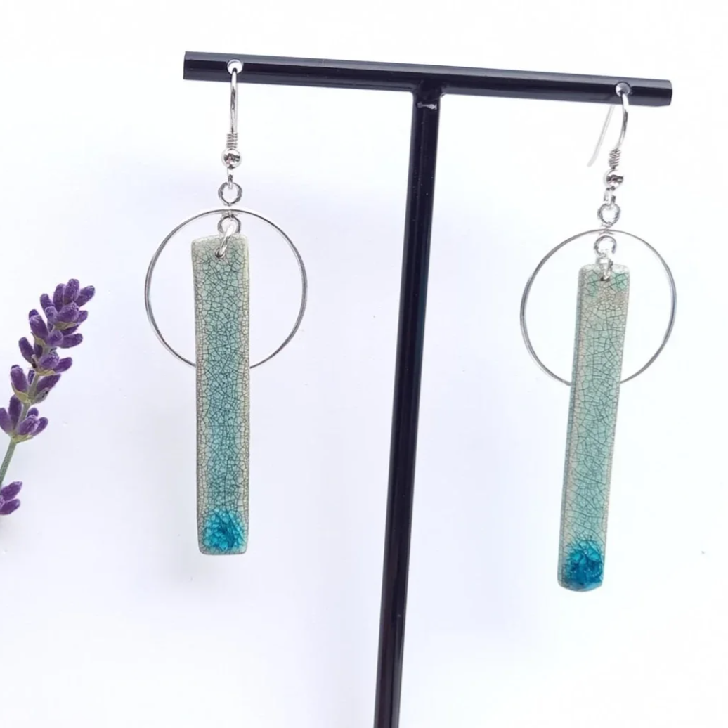 Raku blauw - zilver (AG925)