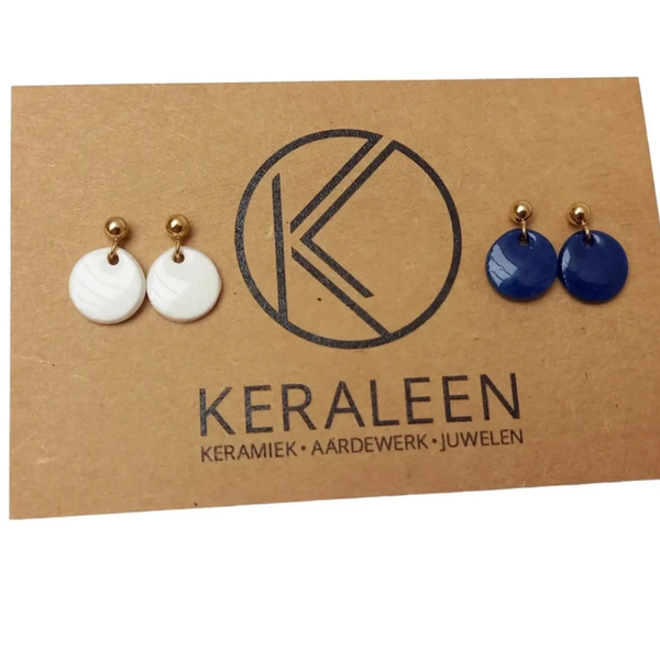 Blauw of wit porseleinparel - vermeil goud