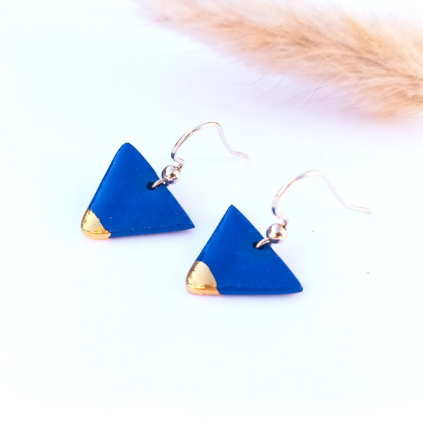 Blauw porselein - vermeil goud