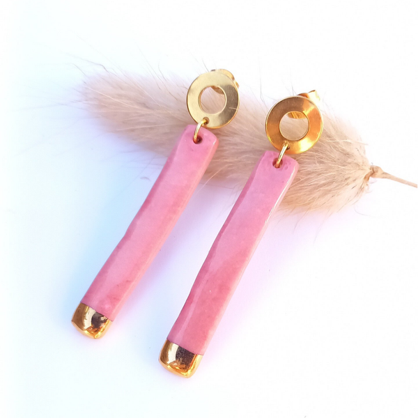 Roze porselein - RVS goud