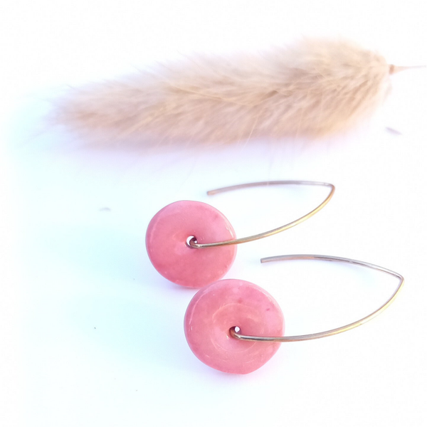 Roze porselein - vermeil goud of sterling silver