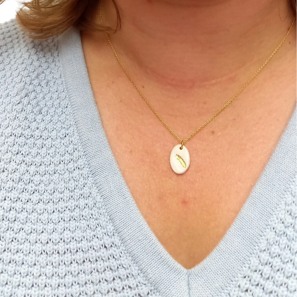 Wit goud porselein parel - vermeil goud