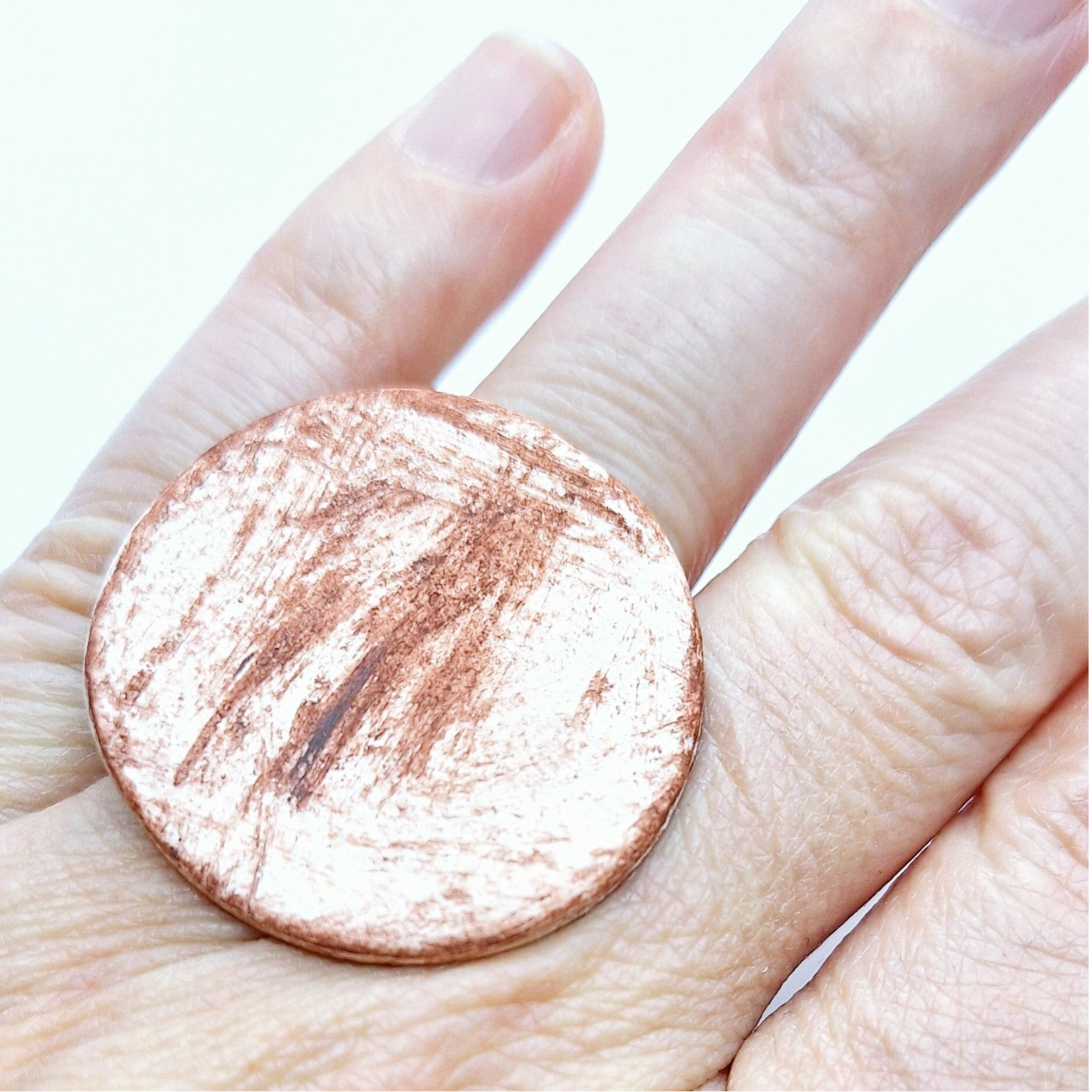 Roodbruine ronde verstelbare ring