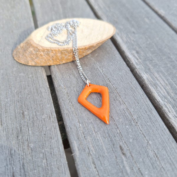 Oranje halsketting - zilver (AG925)