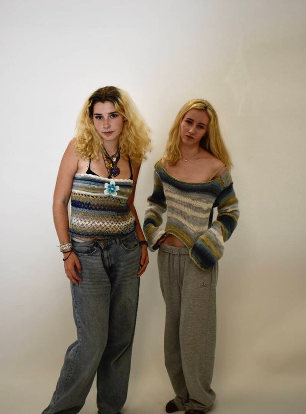 crochet flower tube top.