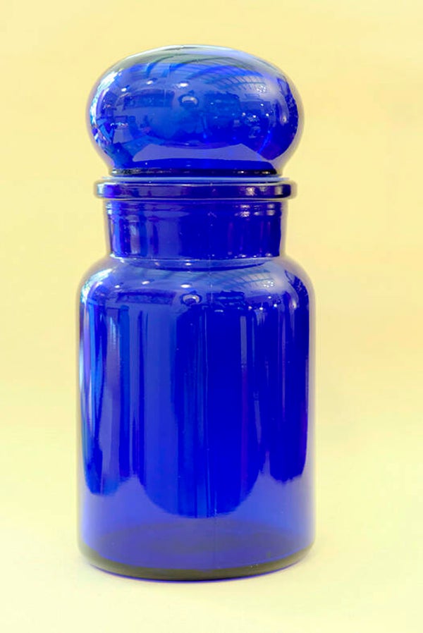 Botella Farmacia. Color Cobalto