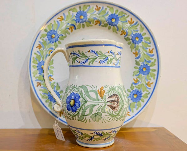 JARRA DE CERAMICA DE MANISES y PLATO