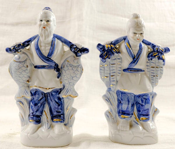 Pareja de figuras de porcelana,