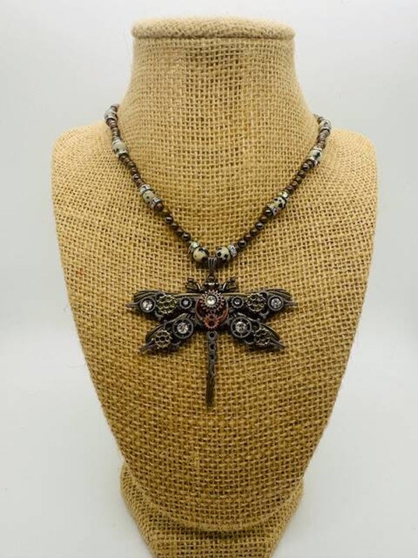 SteamPunk Dragonfly Necklace