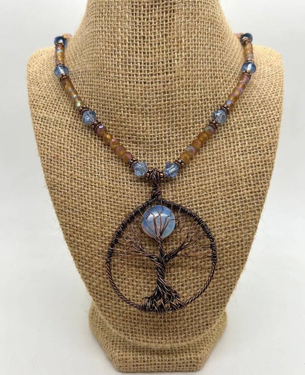 Tree of Life Moon - Peach/Copper Tones