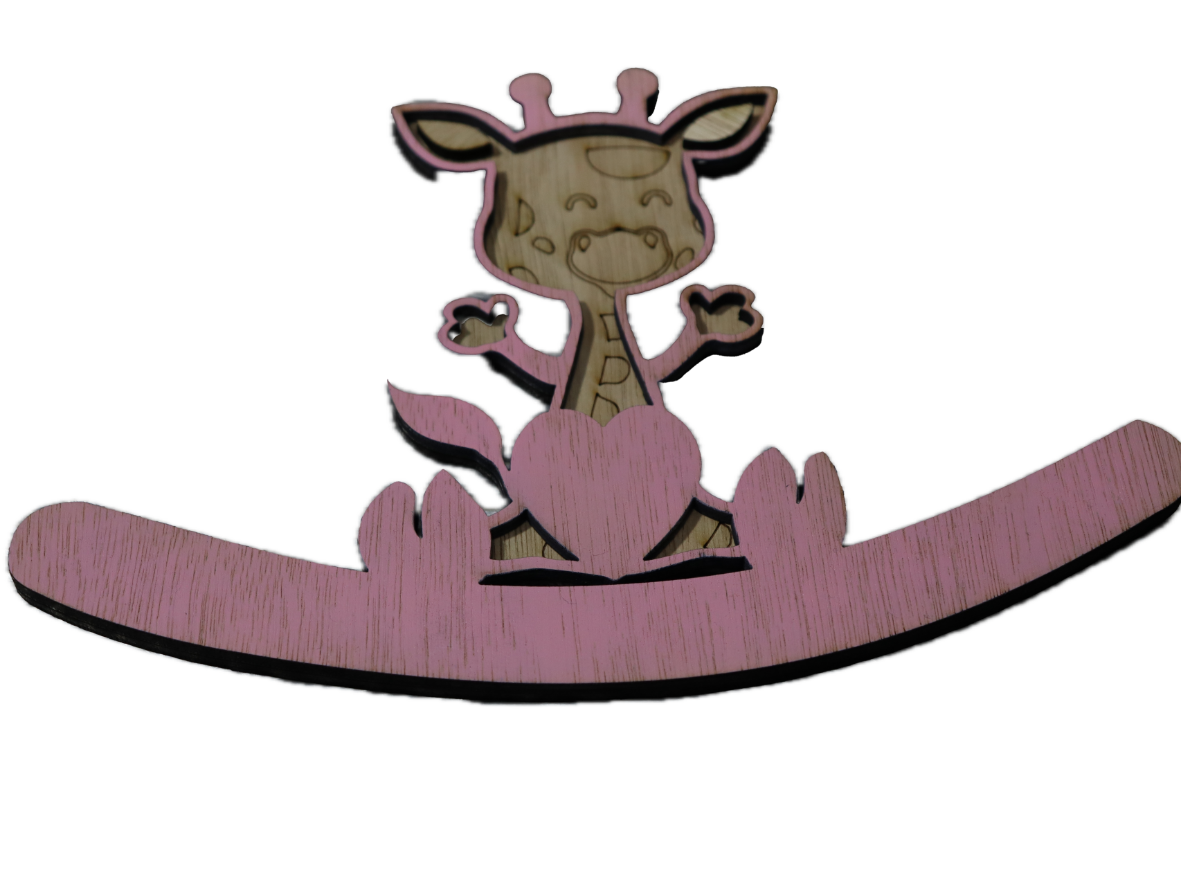 Wand of deur decoratie baby giraf