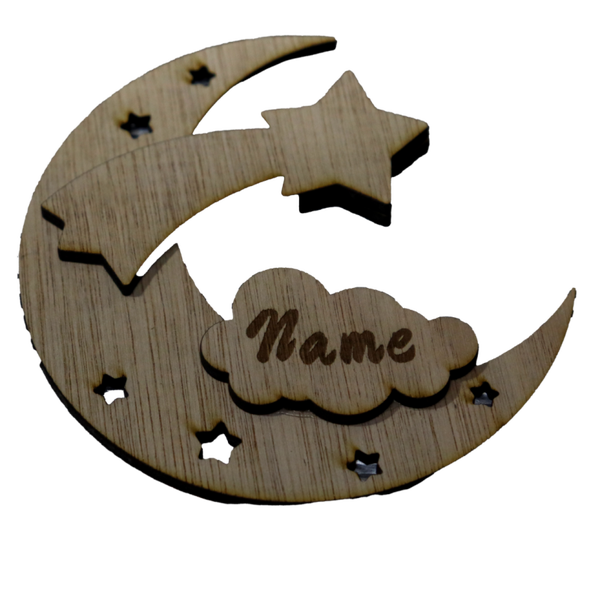 Wanddecoratie of mobile met maan en sterren