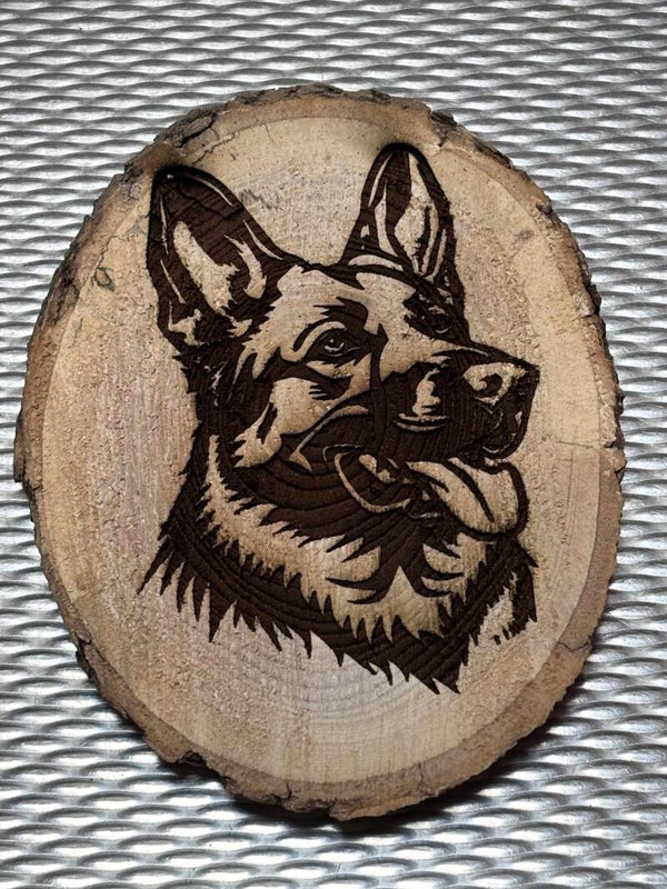 Houtschijf berkenhout rond met persoonlijke gravure XXS