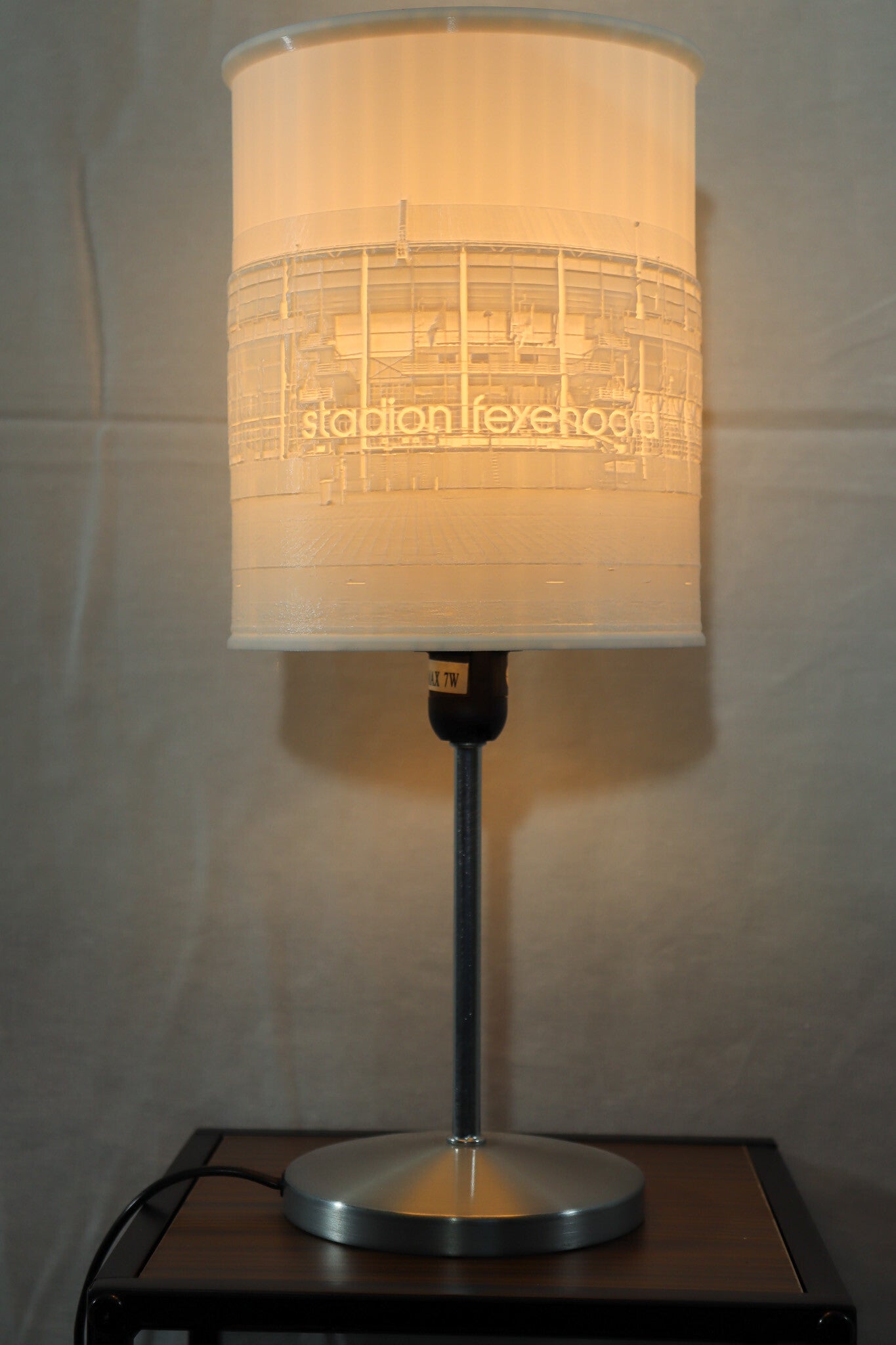 Stadion de Kuip Rotterdam schemerlamp lithophane (verlichte foto)