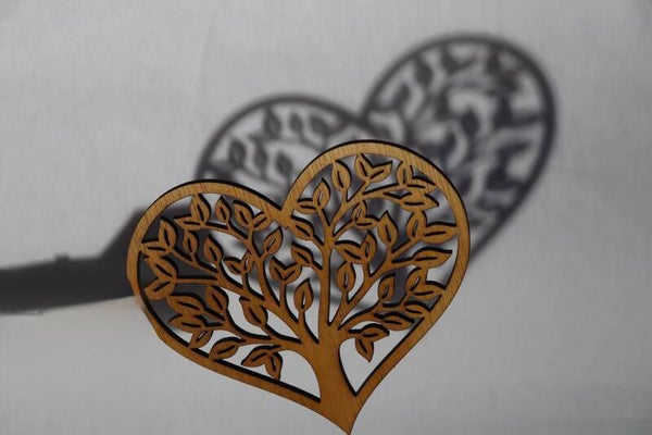 tree of life in hart met schaduw effect