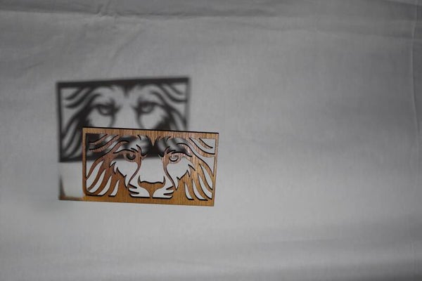 leeuw gezicht met schaduw effect