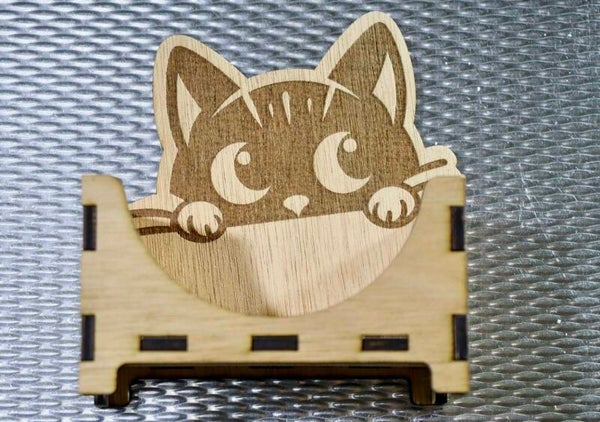 6 onderzetters kattenkop met oortjes