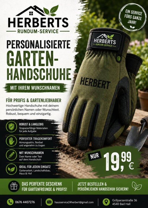 Ihr Personalisierter Gartenhandschuh