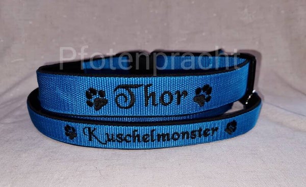 Züchterset Halsband 20 mm/Leine 20 mm, 2 m Softshell