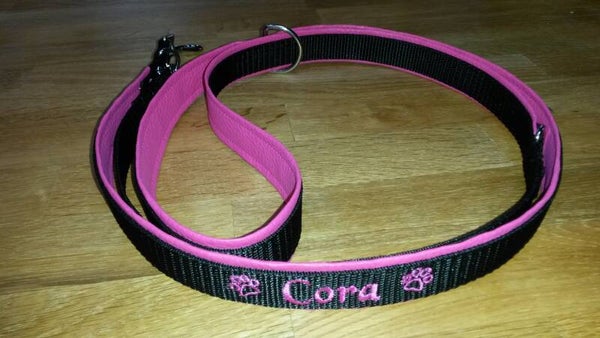 Führleine mit Kunstleder Unterfütterung 2,0 m