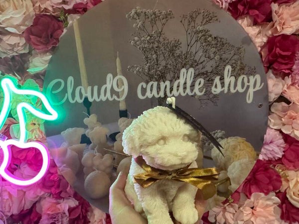 poodle type dog Candle –