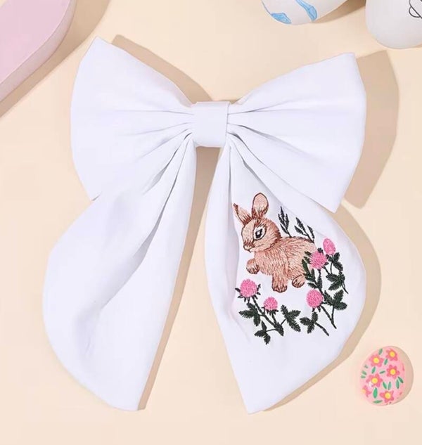 Spring bunnie hair bow