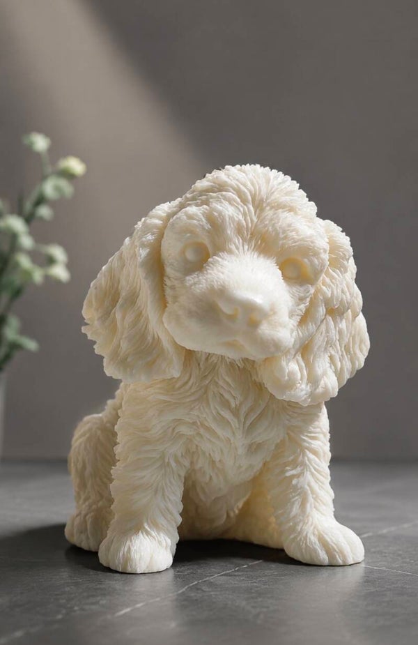 English Cocker Spaniel Puppy Candle