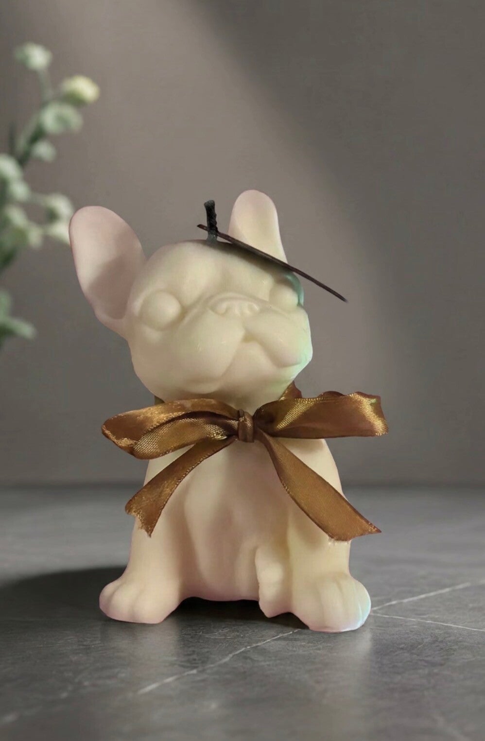 15cm French Bulldog Candle