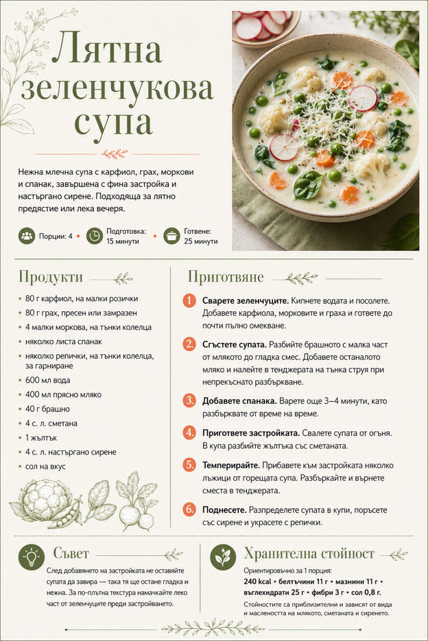 Лятна зеленчукова супа