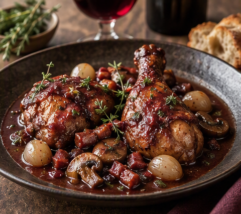 Пиле във вино (Coq au vin) 