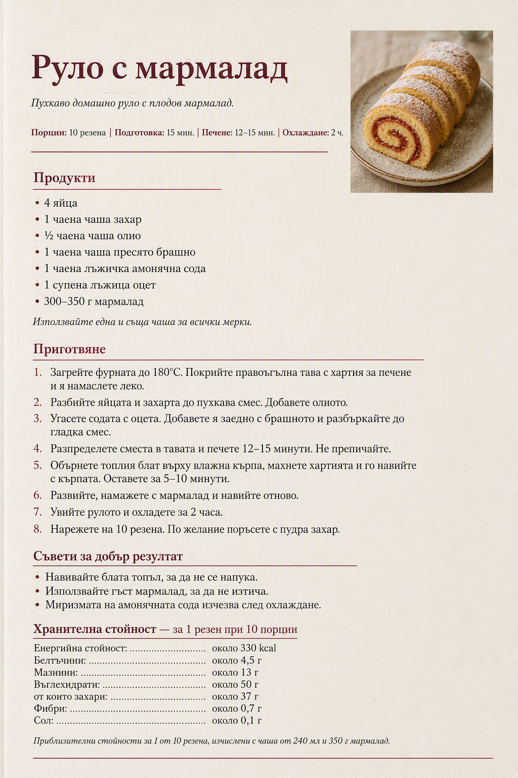 Руло с мармалад