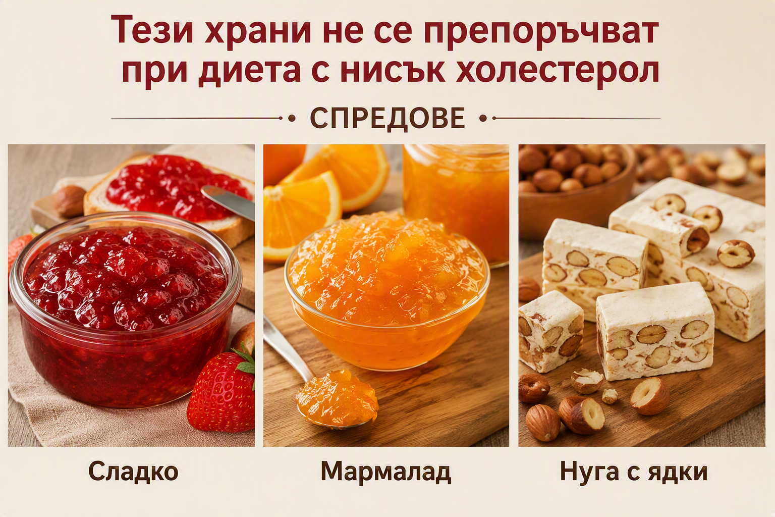 Тези храни не се препоръчват при диета с нисък холестерол  Спредове“ 