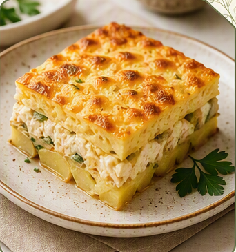 Мусака с картофи и извара