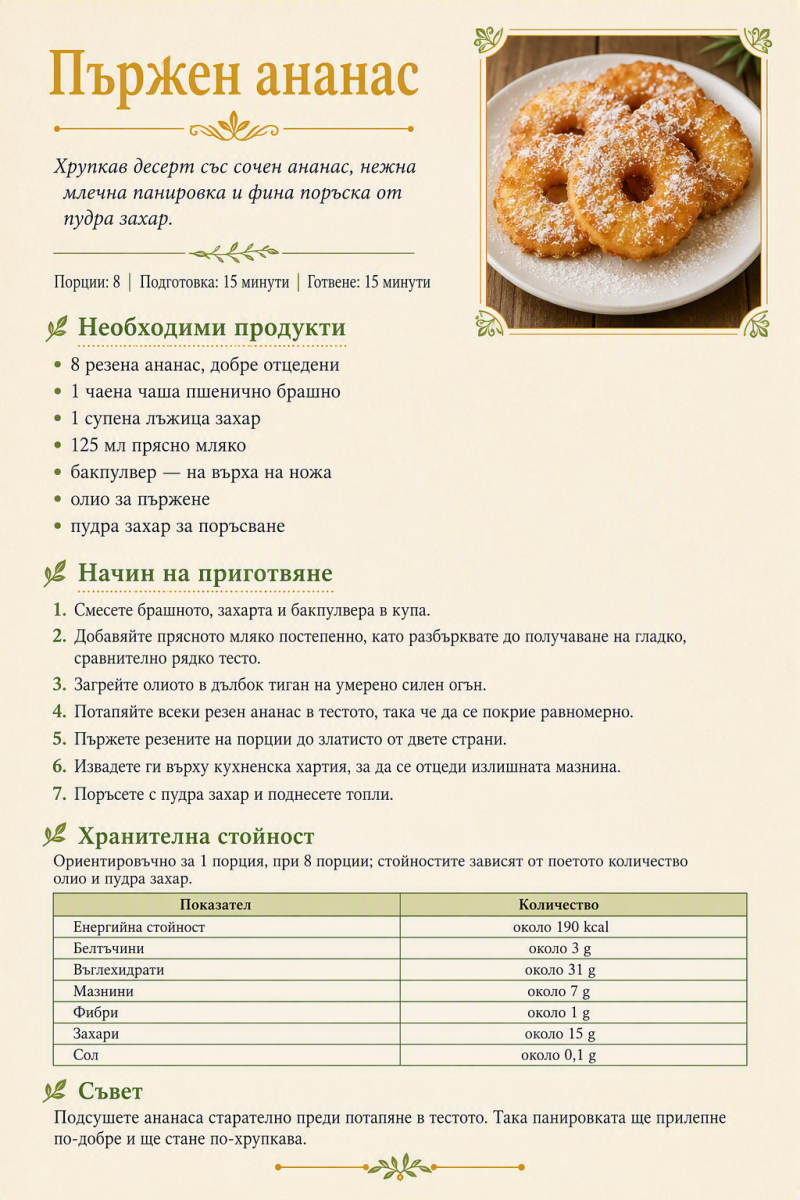 Пържен ананас