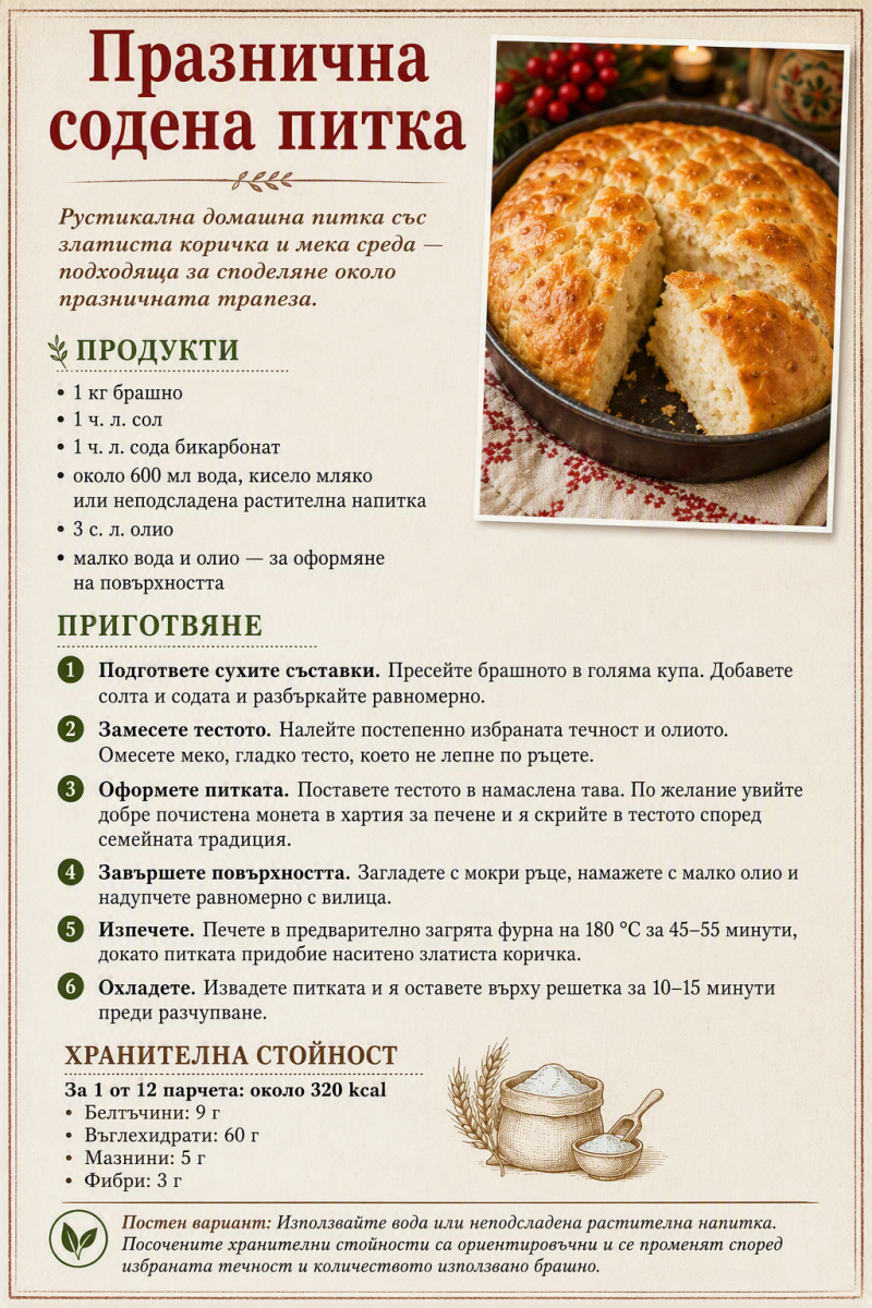 Празнична содена питка