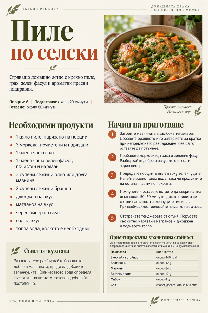 Пиле по селски