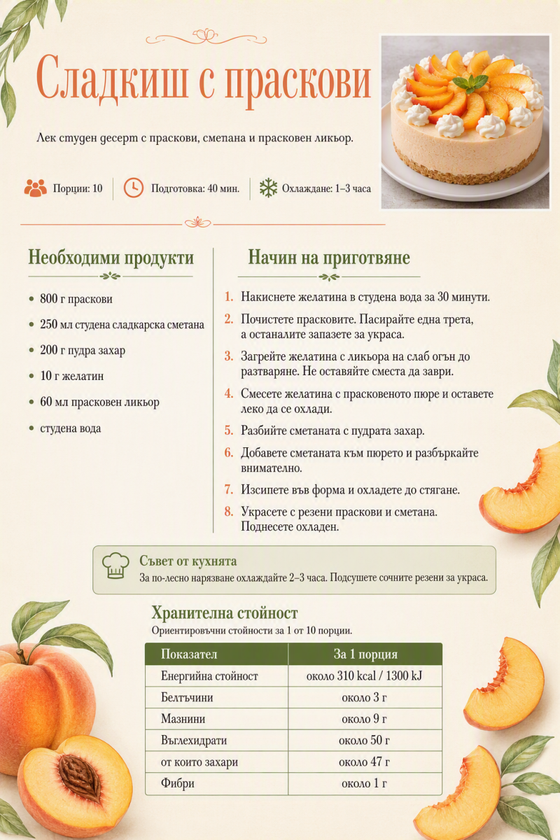 Сладкиш с праскови