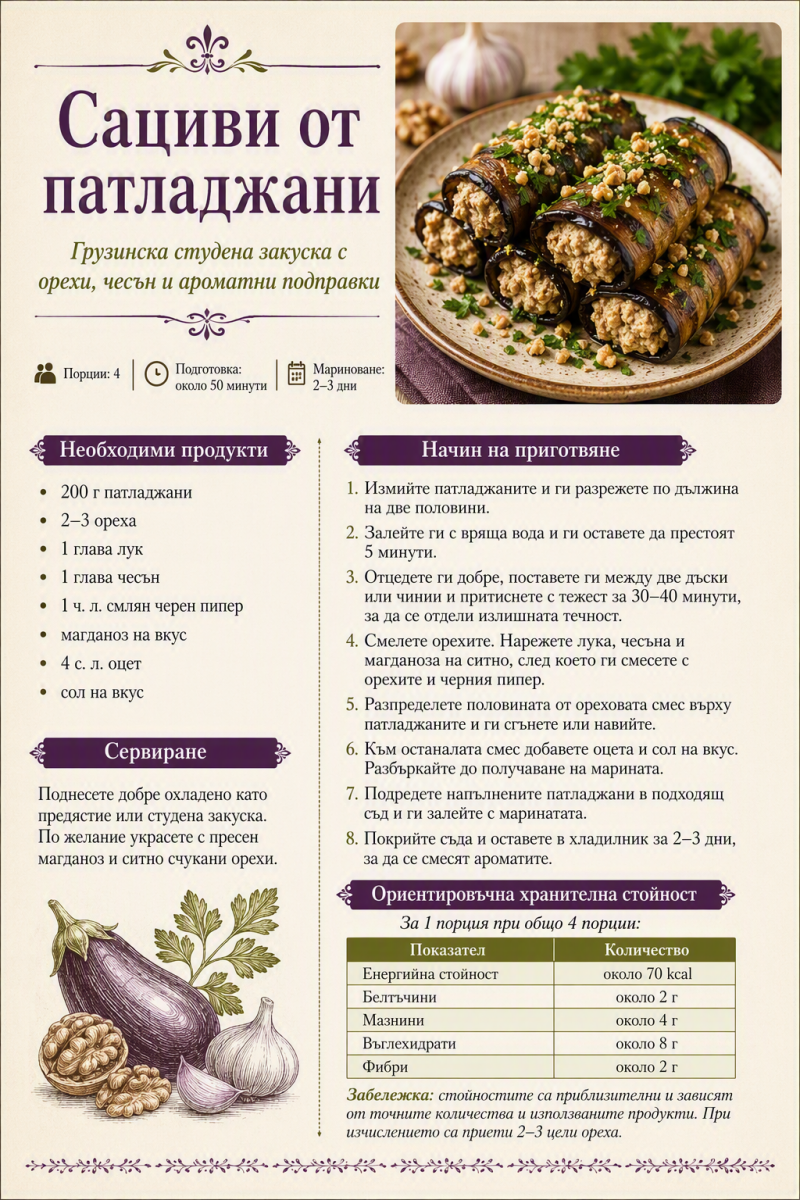 Сациви от патладжани