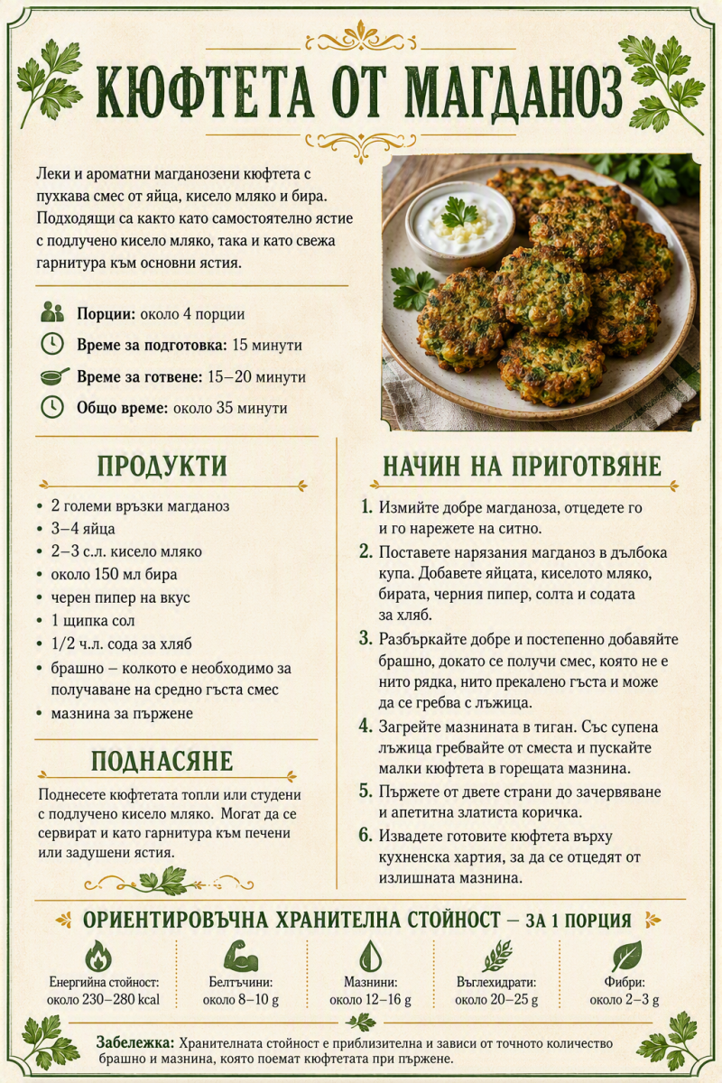 Кюфтета от магданоз