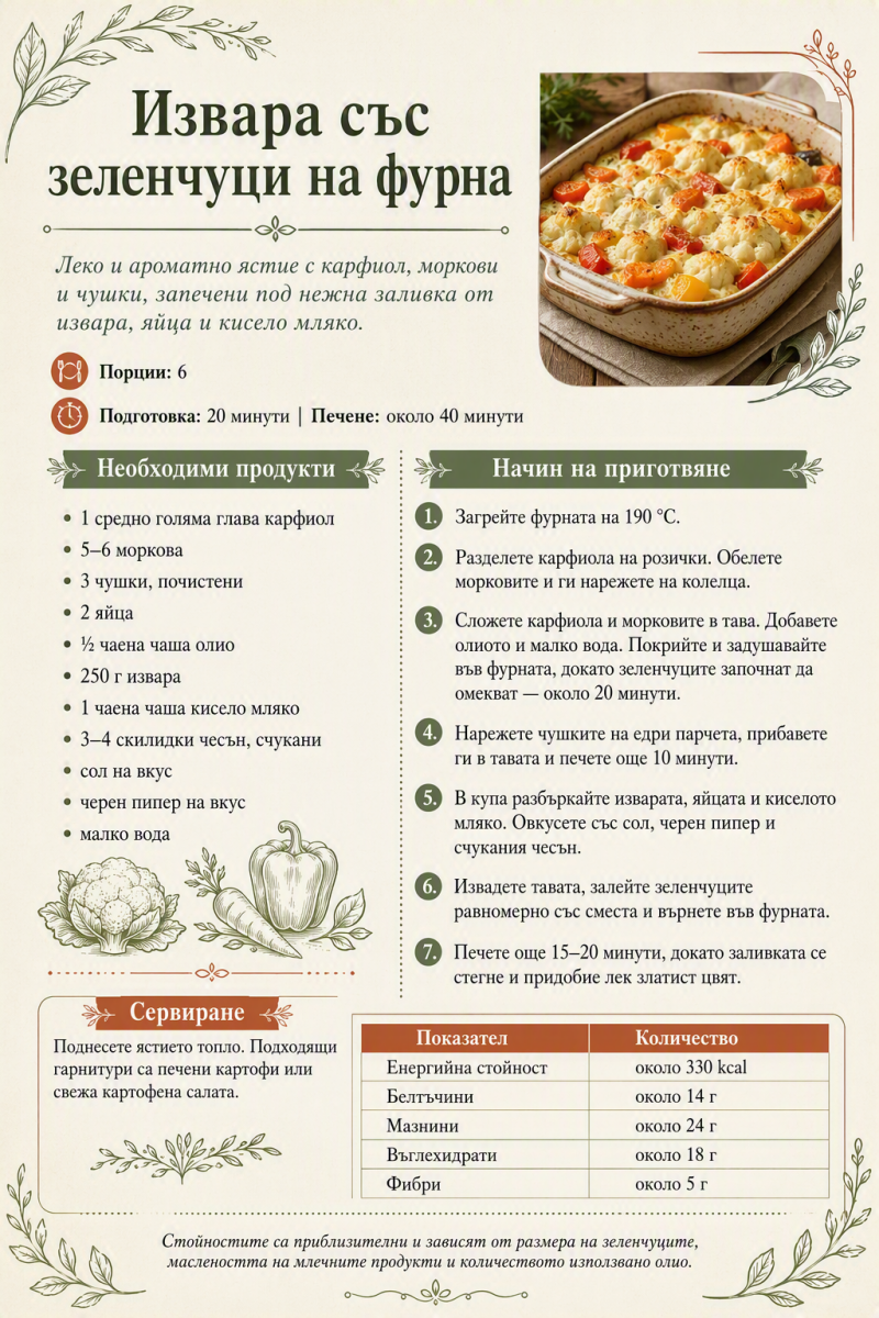 Картофено пюре със зеленчуци и сирене
