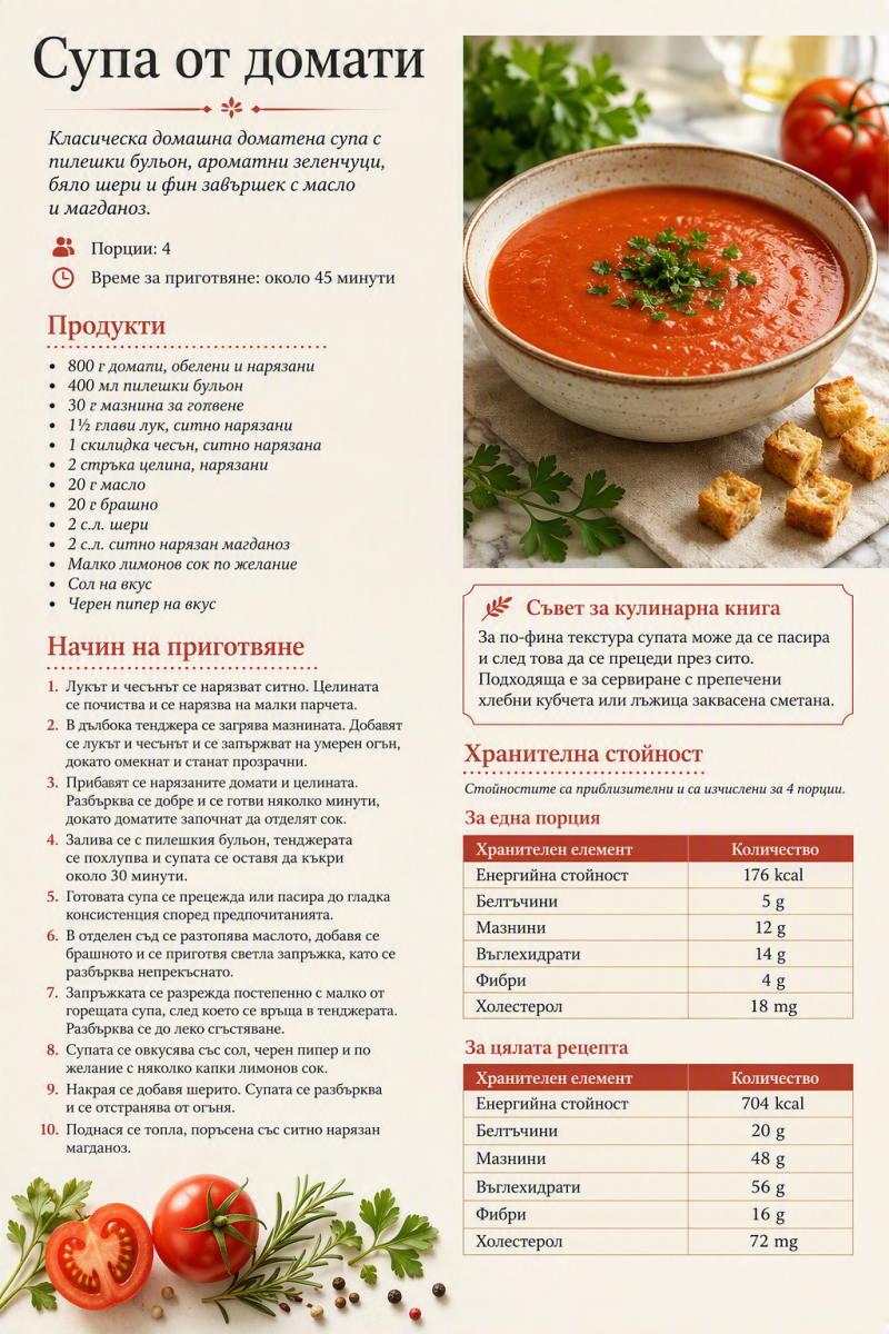 Супа от домати