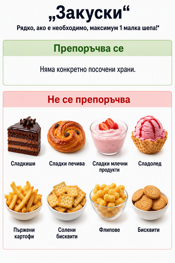 Преддиабет Закуски 