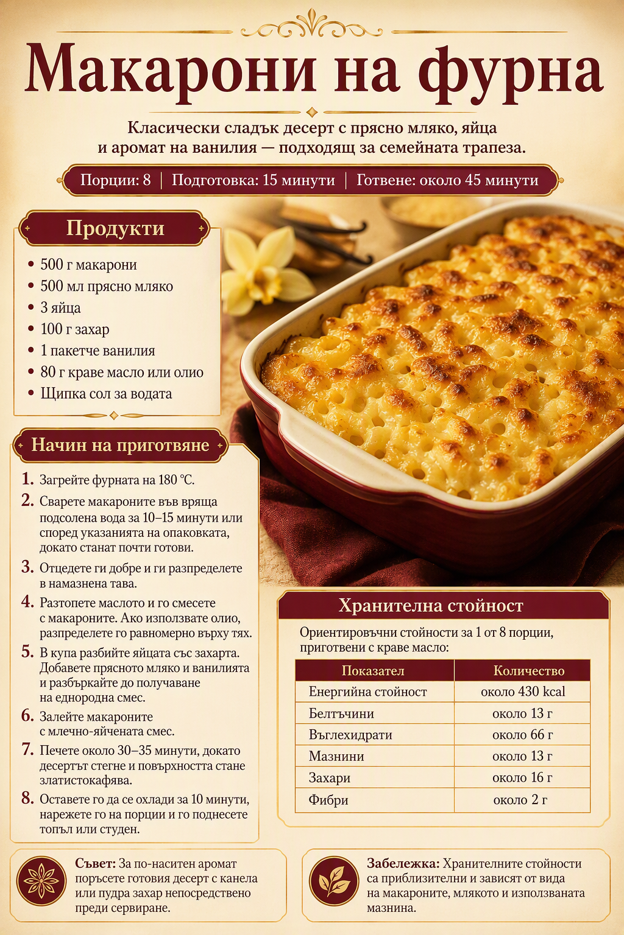 Макарони на фурна