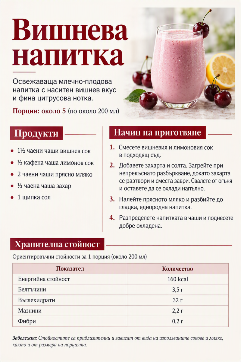 Вишнева напитка