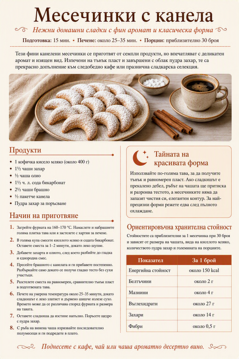 Месечинки с канела