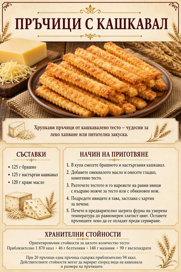 Пръчици със сирене