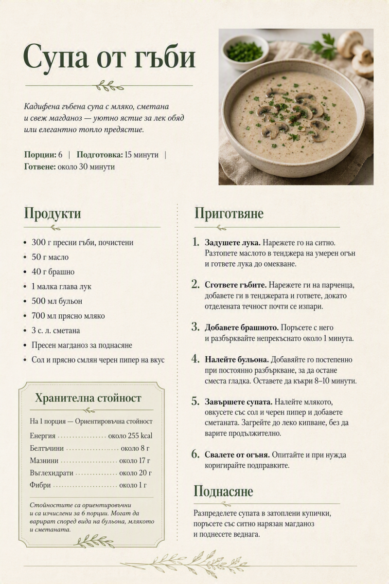 Супа от гъби