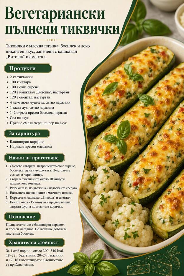 Вегетариански пълнени тиквички